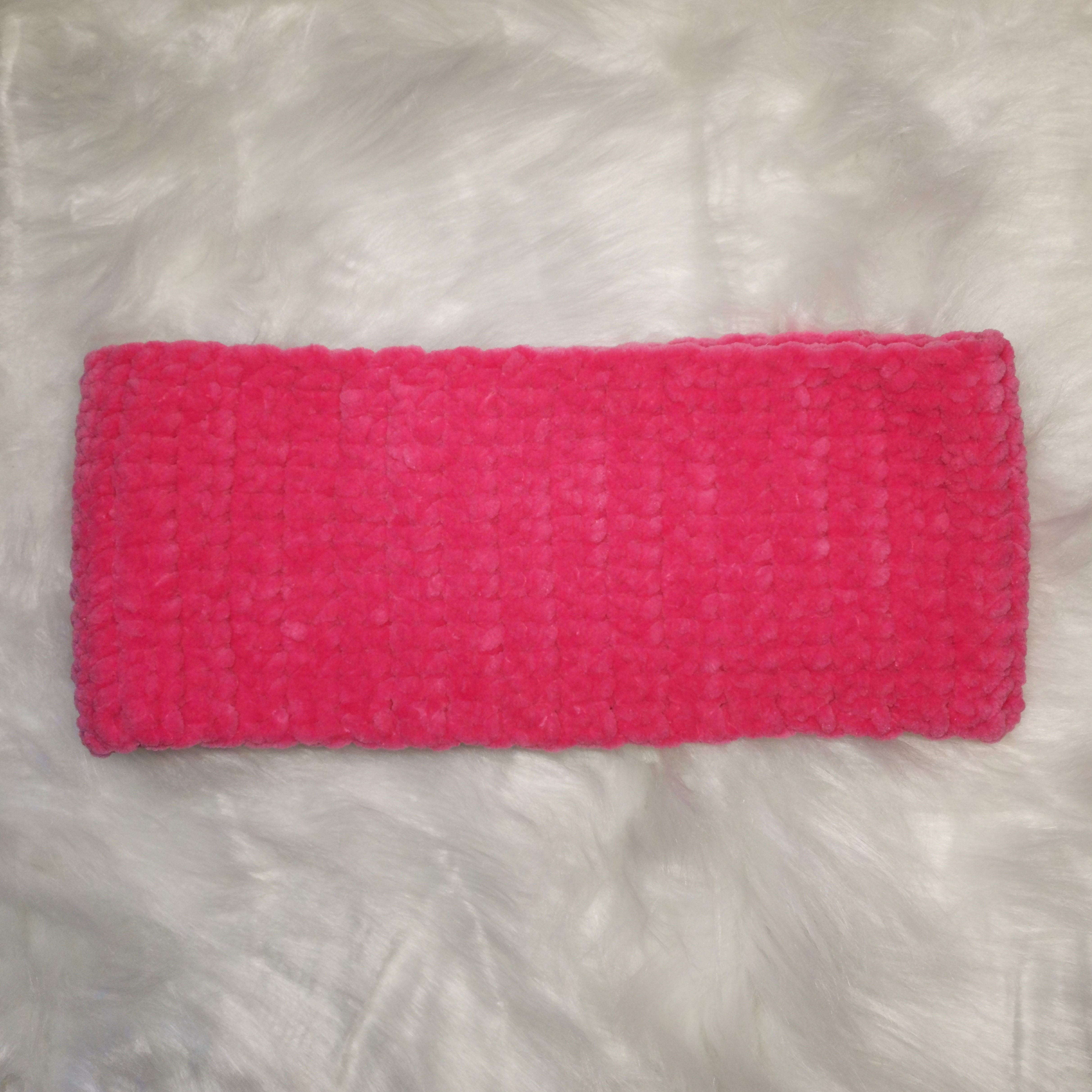 Tour de cou velours rose bonbon